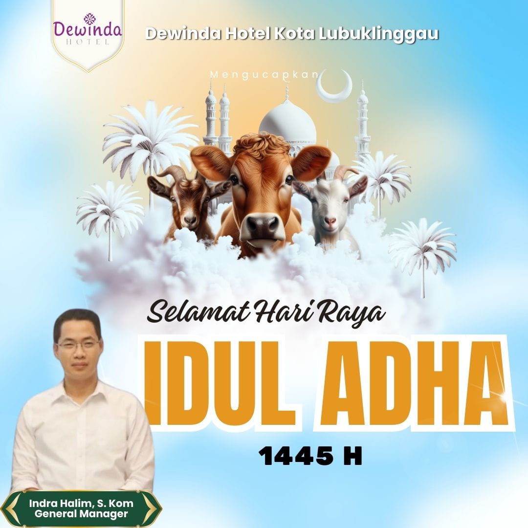 Ucapan Hari raya Idul Adha Dewinda Hotel Lubukling