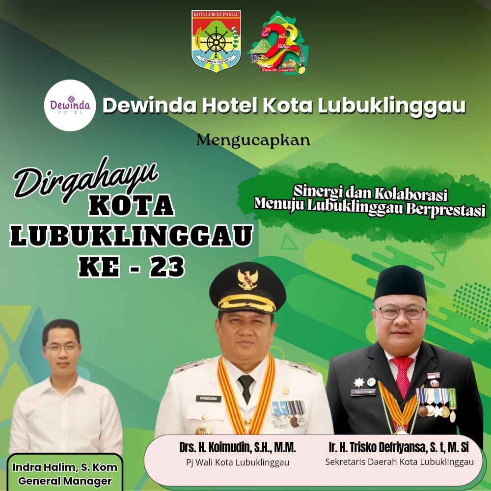 ucapan hut kota hotel dewinda