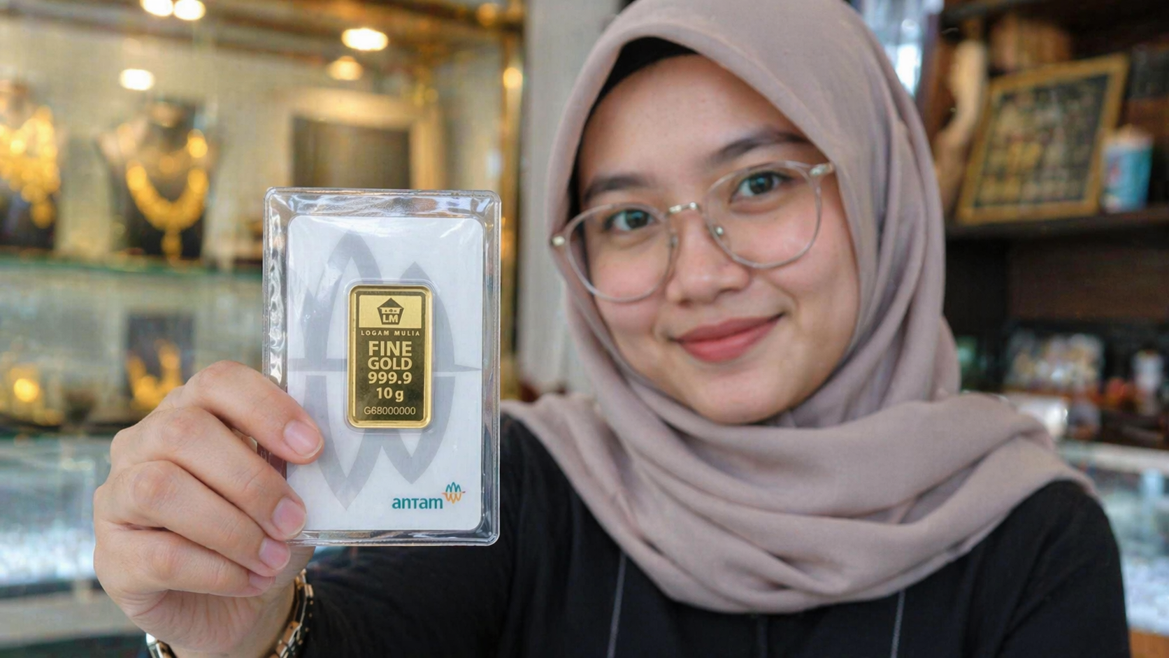 Harga Emas Antam Anjlok Tajam, Turun Rp. 42.000 per Gram Hari Ini