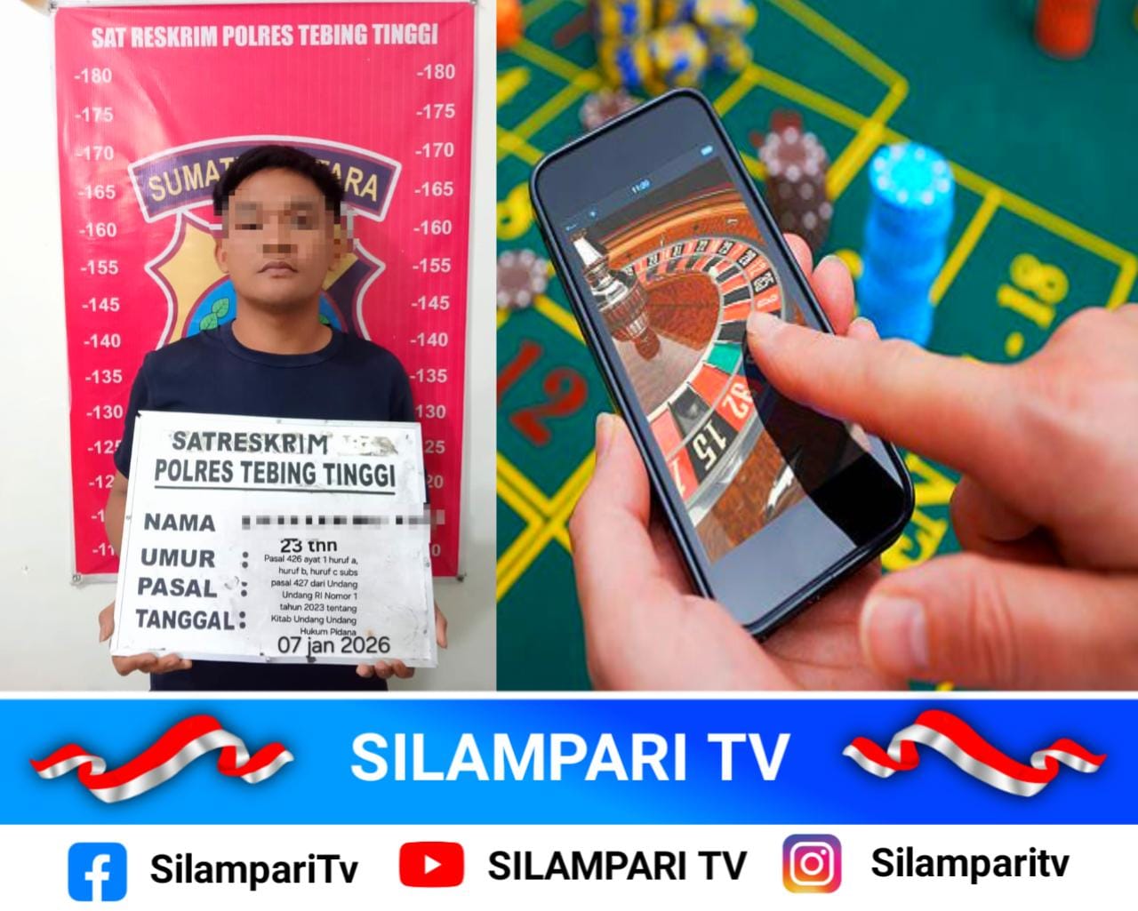 Asyik Main Slot di Warung, Pria 23 Tahun Diciduk Polres Tebingtinggi