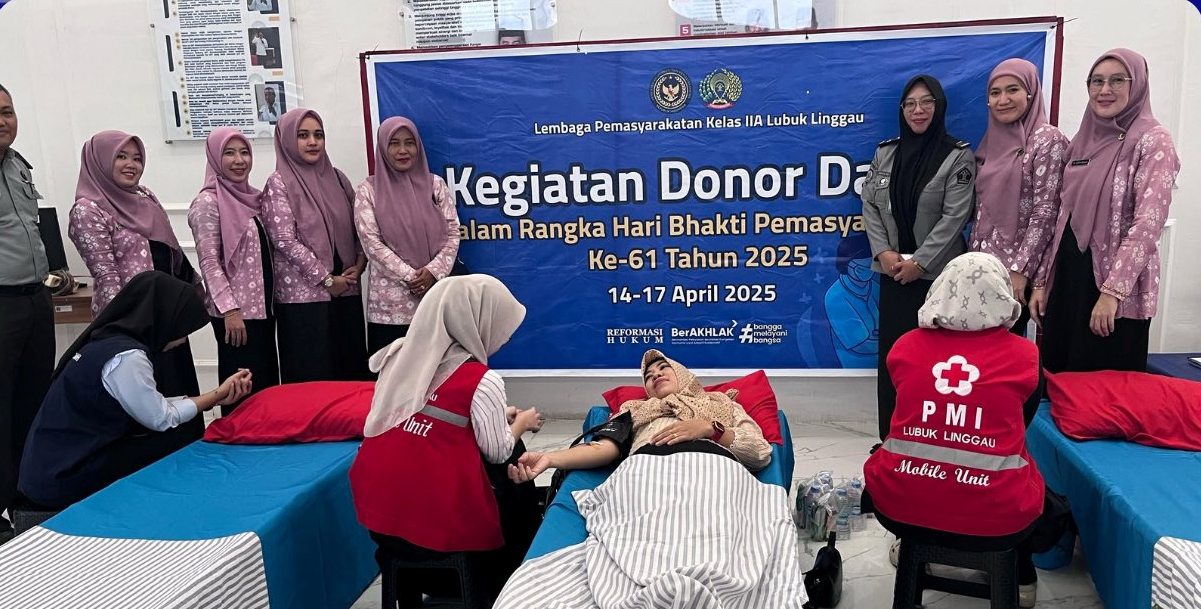 Donor Darah di Lapas Lubuklinggau dalam Rangka Hari Bhakti Pemasyarakatan ke-61