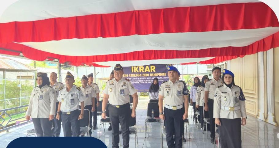 Perkuat Komitmen, Lapas Narkotika Muara Beliti Ikuti Ikrar Zero Narkoba dan HP Secara Daring