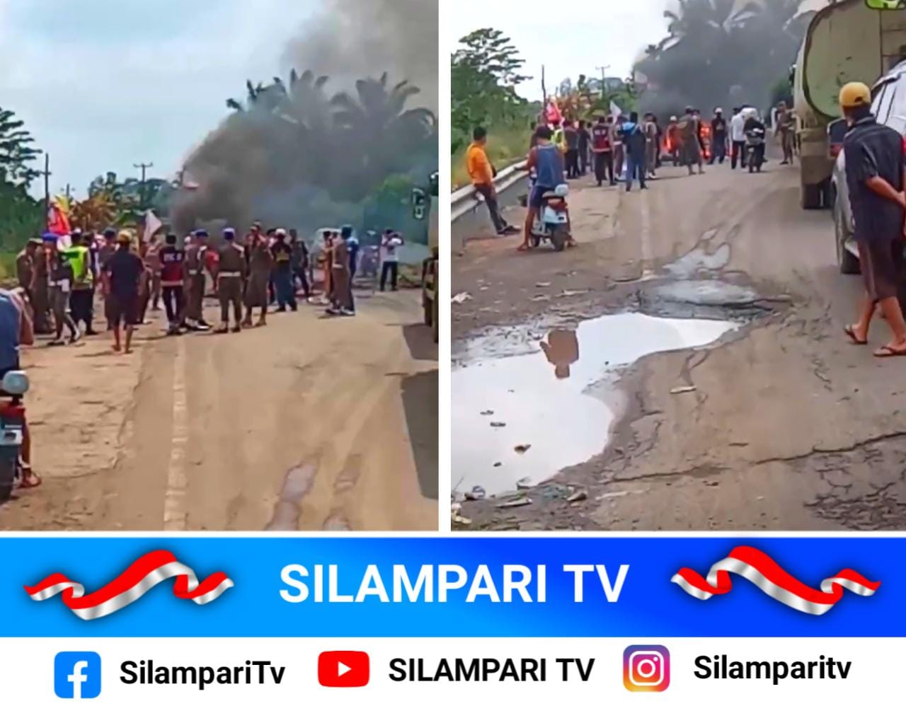 Warga Desa Sugi Waras Musi Banyuasin Demo, Tuntut Perhatian Pemerintah soal Jalan Rusak