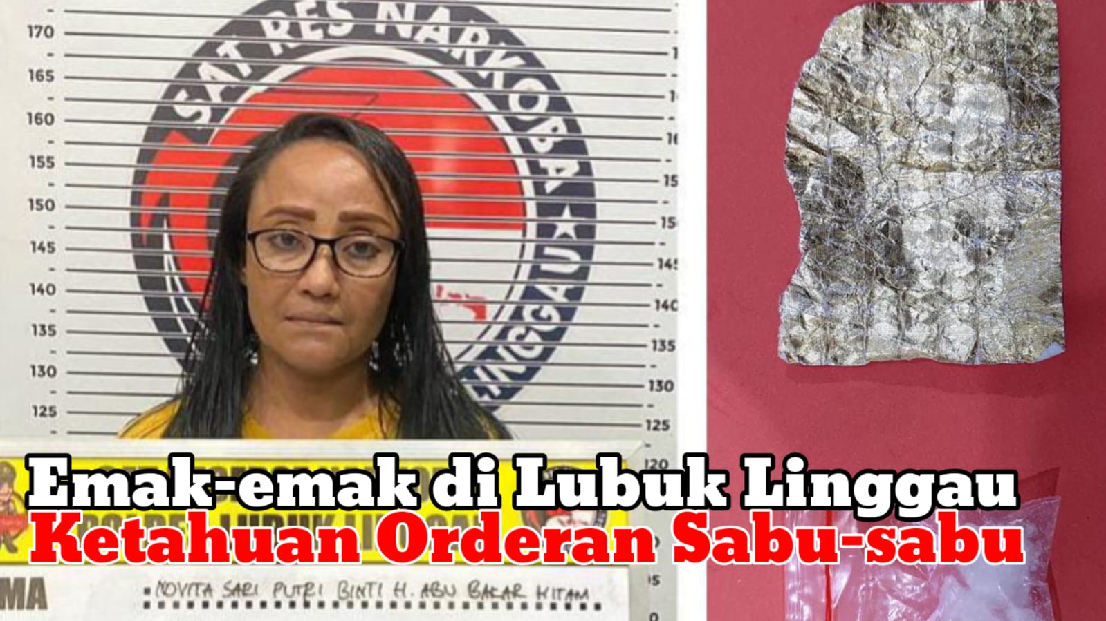 Emak-emak di Lubuk Linggau Ditangkap Polisi saat Orderan Narkoba Jenis Sabu-sabu 