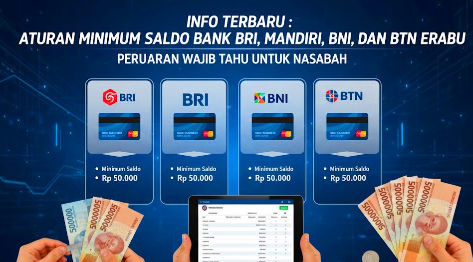 Aturan Baru Saldo Minimum Tabungan Mandiri, BRI, dan BNI Mulai 2026