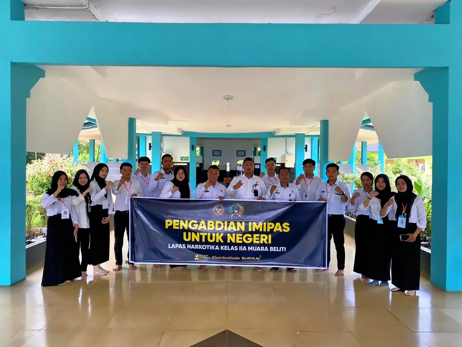 Wujud Pengabdian Imipas Untuk Negeri, Lapas Narkotika Muara Beliti Gelar Bakti Sosial di Masjid Darussalam