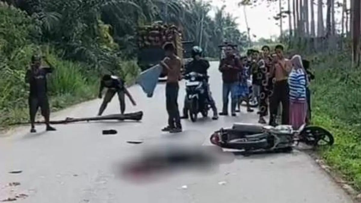 Petani di Muratara Tewas Usai Motor Tersenggol Truk Saat Menyalip