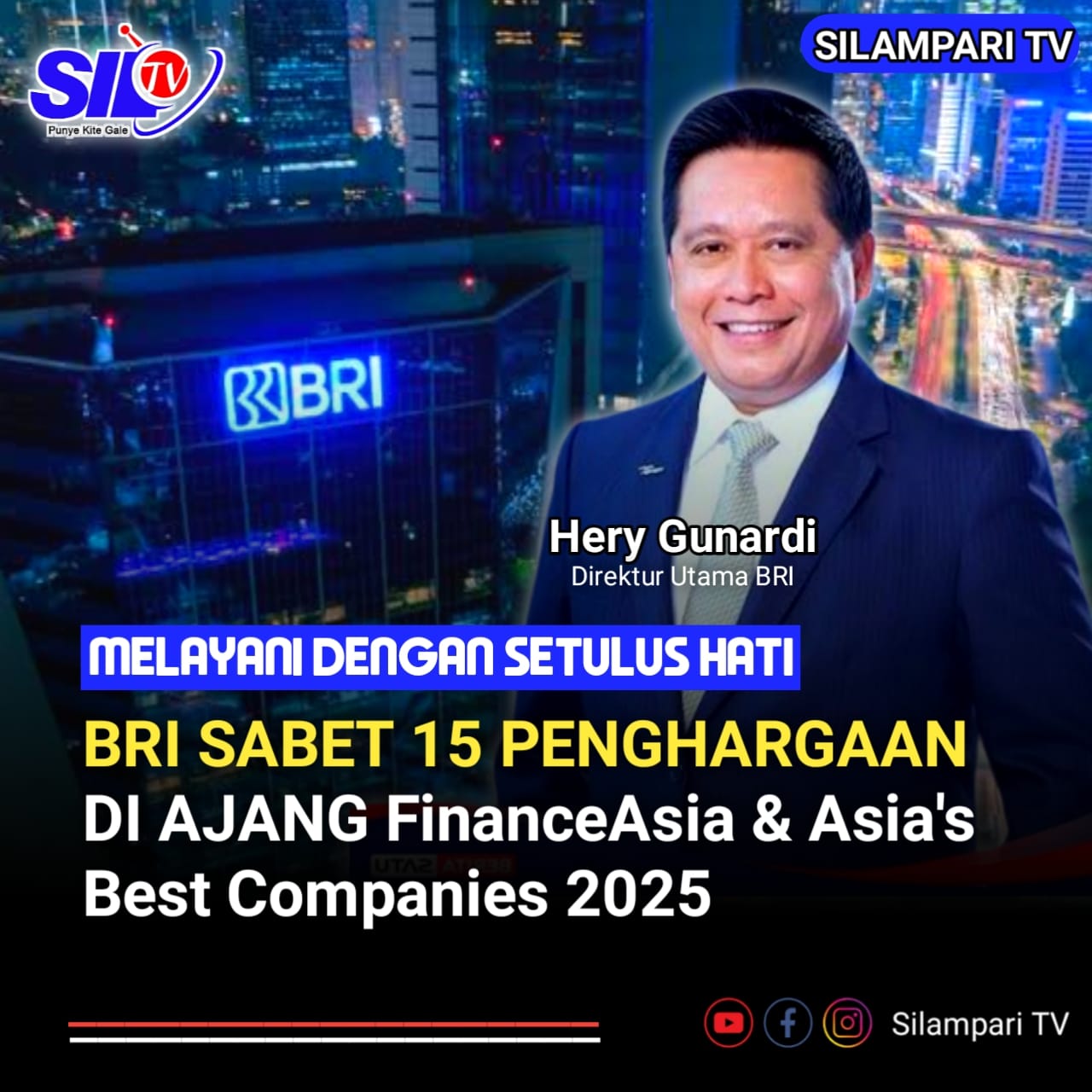 BRI Sabet 15 Penghargaan di Ajang FinanceAsia Awards & Asia's Best Companies 2025