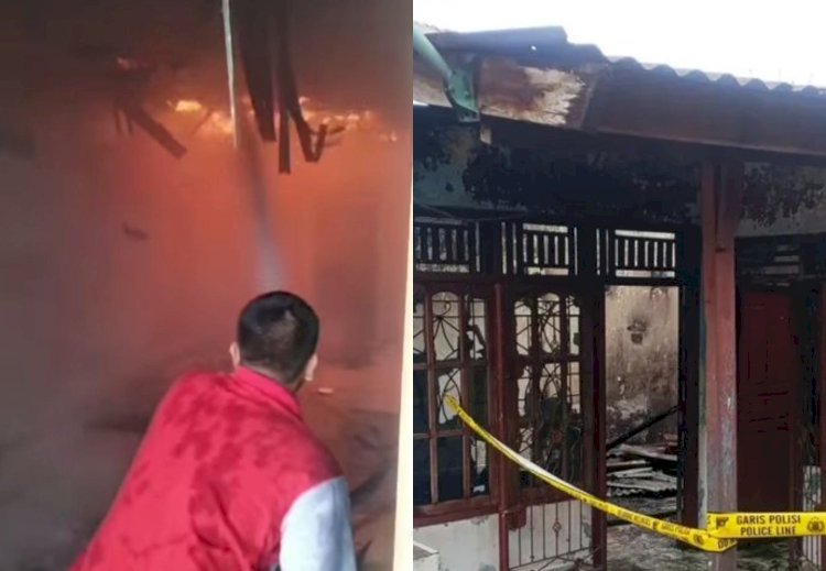 Api Mengamuk di Permukiman Lubuklinggau, 3 Rumah dan 1 Kontrakan Hangus Terbakar