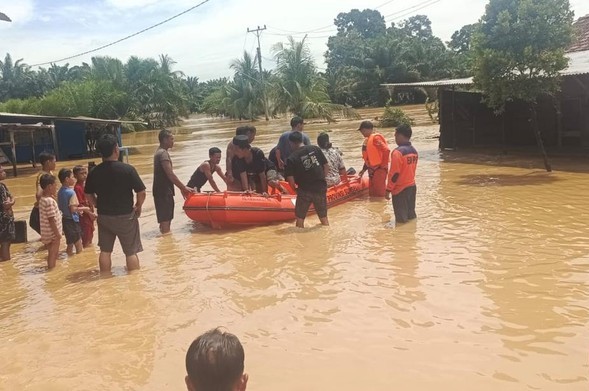 Sungai Rupit Meluap, Ratusan Rumah Warga di Muratara Terdampak Banjir