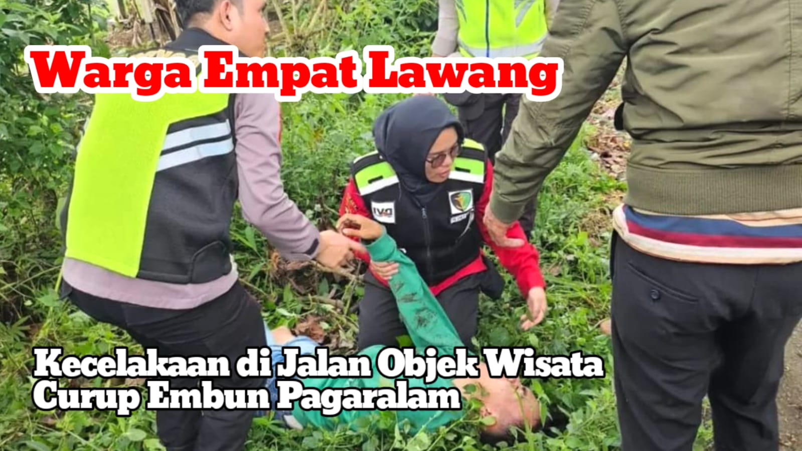 Saat Patroli Petugas Temukan Dua Warga Empat Lawang Alami Kecelakaan di Objek Wisata Curup Embun Pagaralam