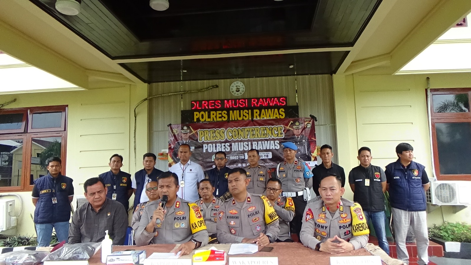 Polres Musi Rawas Gelar Press Release Ungkap Kasus Tindakan Pidana Pembunuhan