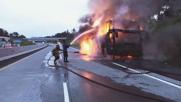 Naas Bus Rosalia Indah Terbakar, Ini Kata KNKT