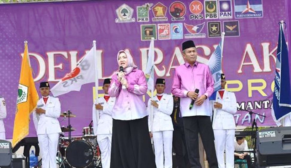 Ribuan Pendukung Hadir Ramaikan Deklarasi Ramah-Pro di Taman Beregam, Muara Beliti