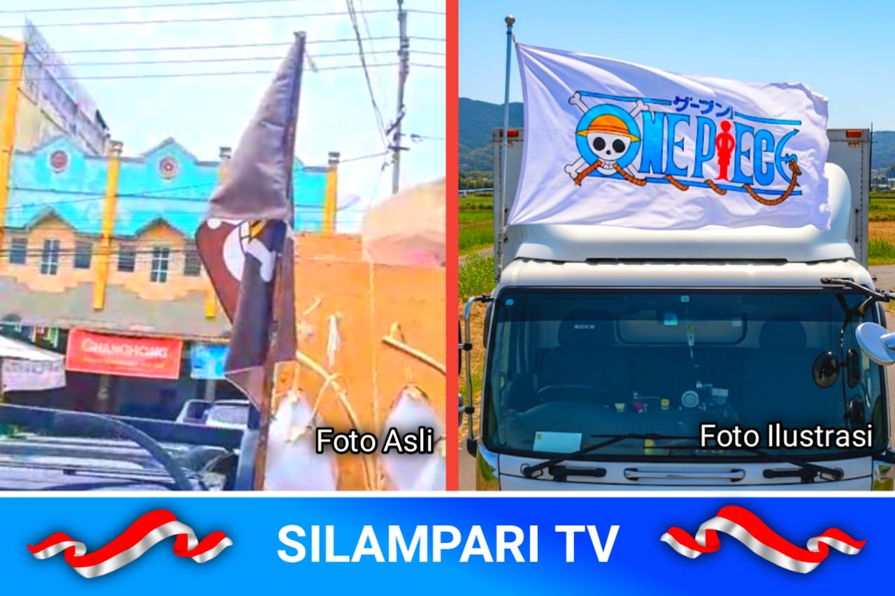 Polisi Hentikan Mobil Pickup di Lubuklinggau yang Kibarkan Bendera One Piece