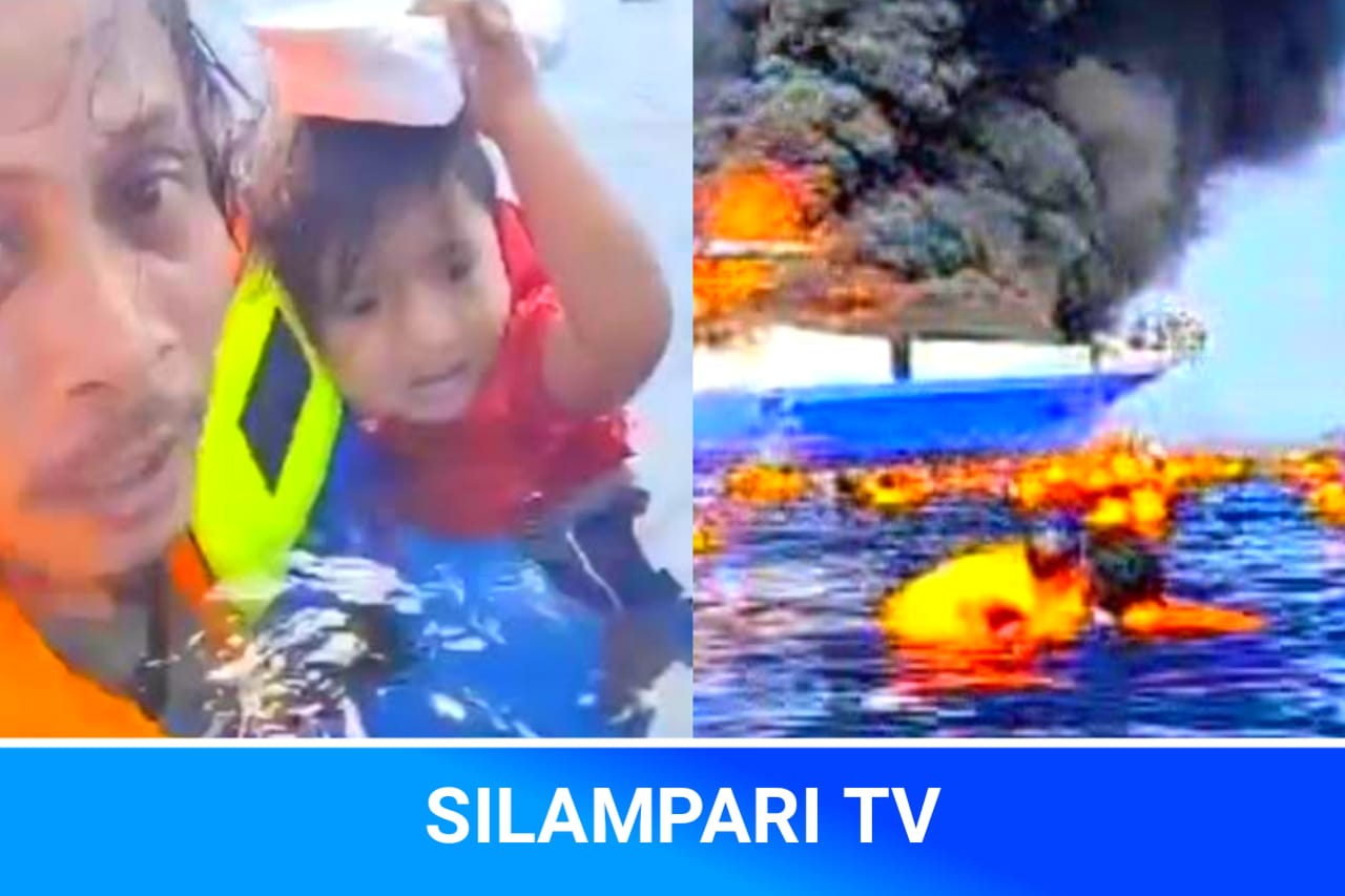 Perjuangan Seorang Ayah Gendong Anak di Tengah Laut Saat KMP Barcelona 5 Terbakar