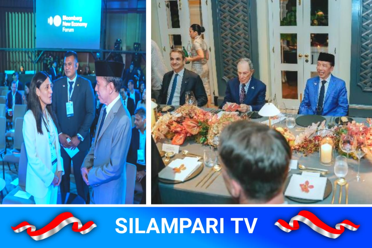 Akrab Dengan Michael Bloomberg, Jokowi Jadi Sorotan di Gala Dinner Forum Ekonomi Singapura.