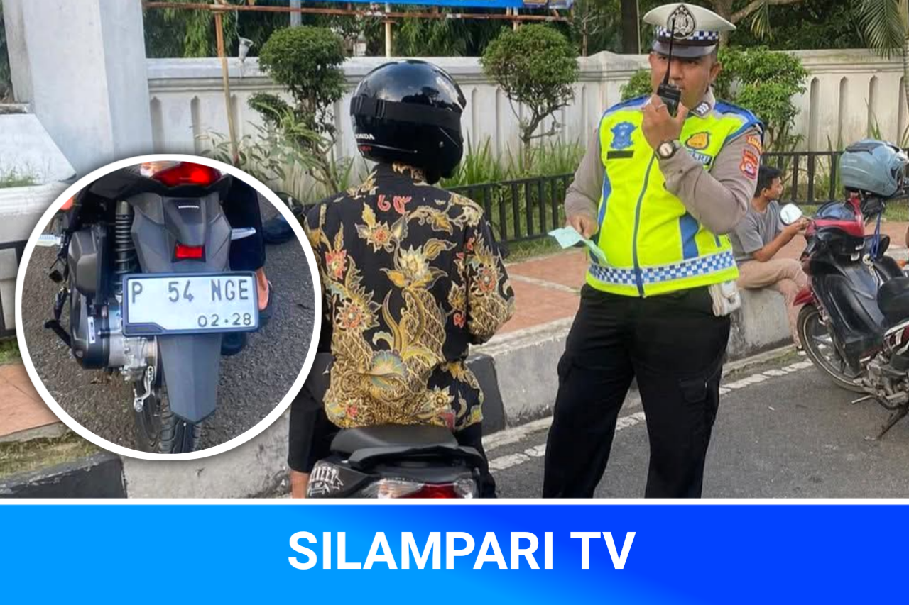 Tiga Pengendara Motor Ditilang karena Plat Nomor Nyeleneh di Pandeglang
