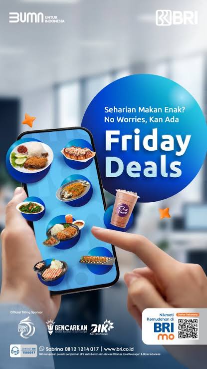 Nikmati Friday Deals di BRImo, Tukar Poinmu untuk Voucher Makan atau Minum Setiap Jumat!