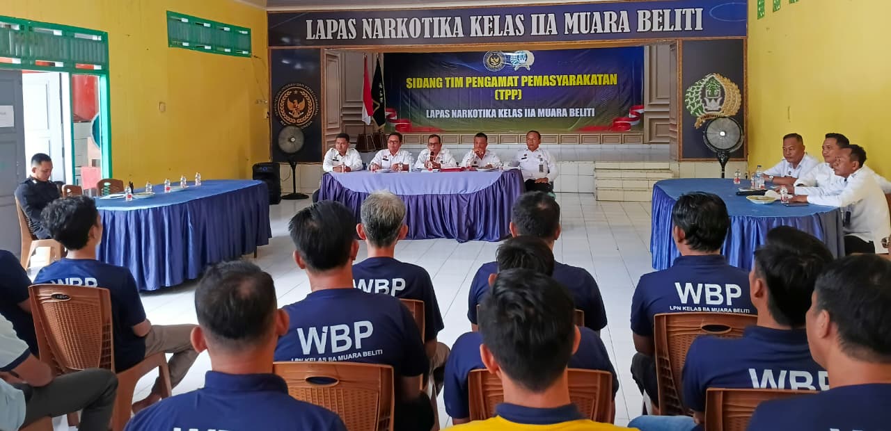 Lapas Narkotika Muara Beliti Laksanakan Sidang TPP Warga Binaan dengan Pendekatan Restoratif Dan Evaluatif