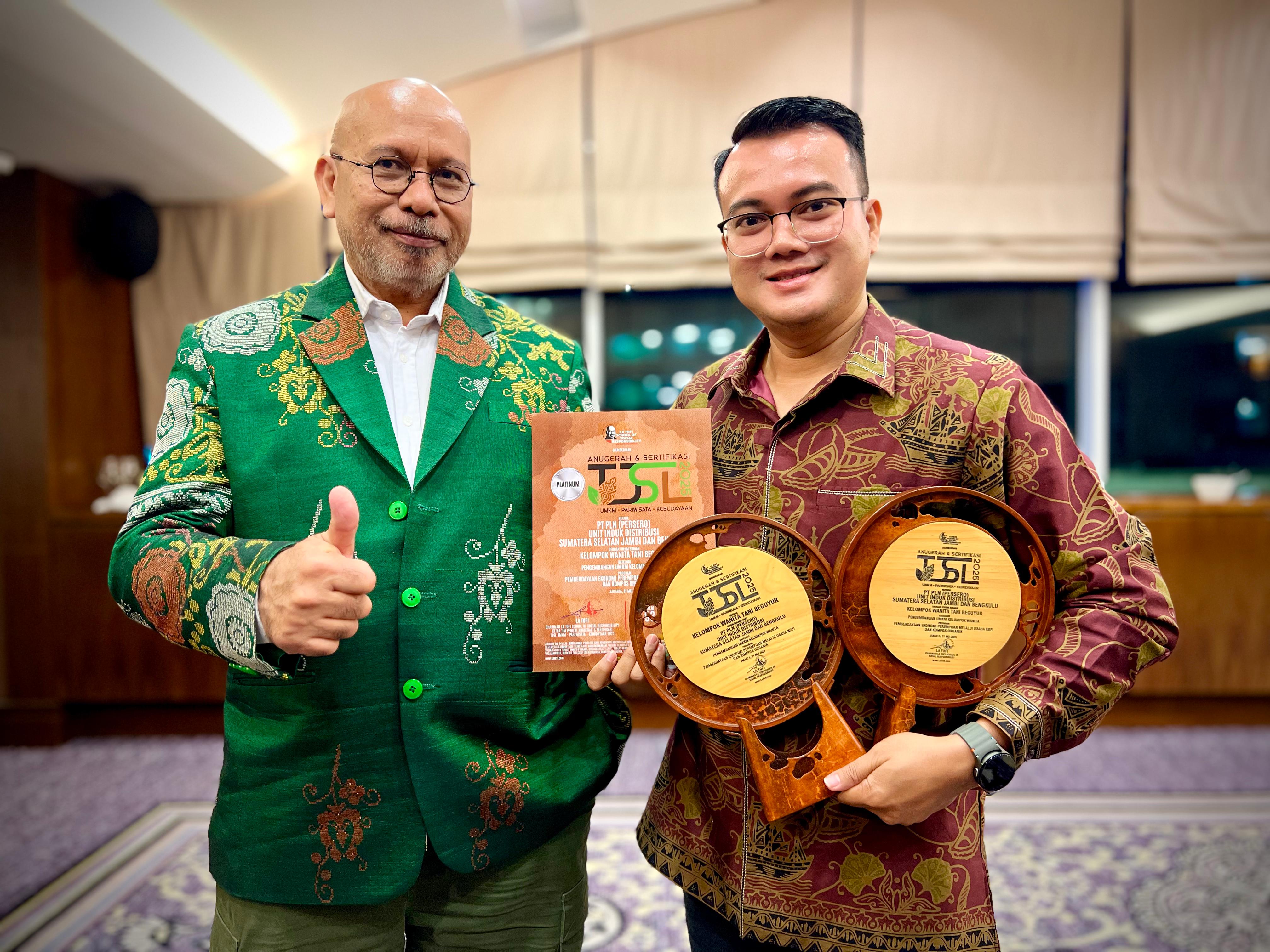 PLN UID S2JB Raih Penghargaan Nasional Atas Keberhasilan Membina UMKM Kelompok Wanita Tani Beguyur