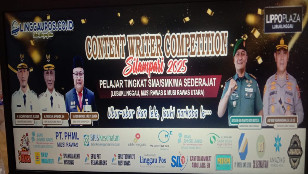 Linggaupos Online Gelar Content Writer Competition Silampari 2025, Ajak Pelajar Anti Narkoba