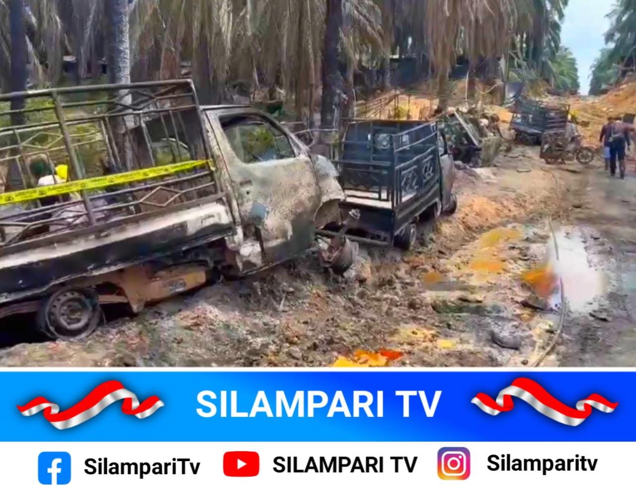 Diduga Akibat Illegal Drilling, Api Hanguskan Truk dan Lahan di Keluang Muba