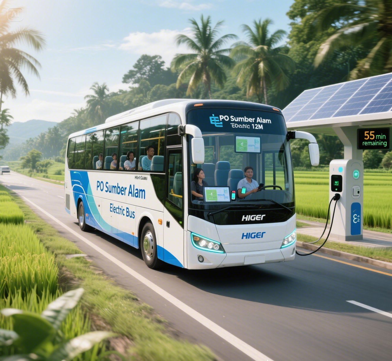 Spesifikasi Higer Coach 12 M: Bus Listrik Modern untuk Rute Jarak Jauh, Hadir di Layanan PO Sumber Alam