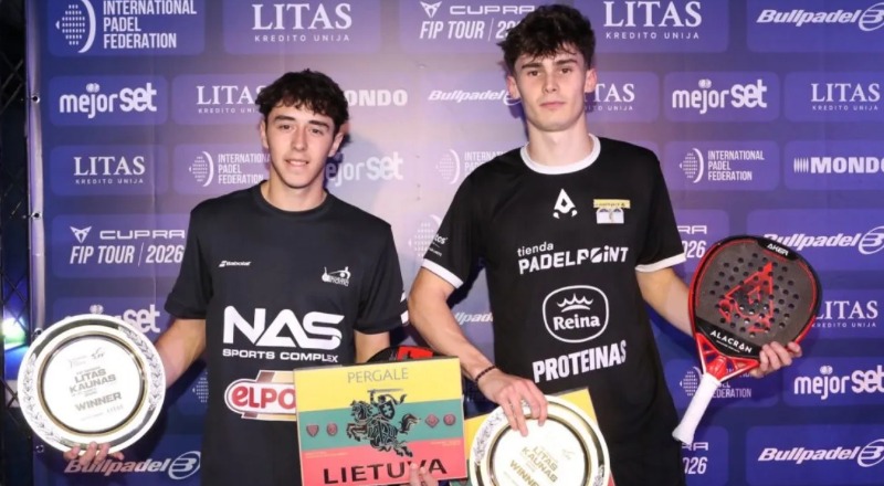 Duo Underdog Spanyol Bersinar di Lithuania, Arias–García Sapu Bersih Gelar FIP Padel Bronze 2026