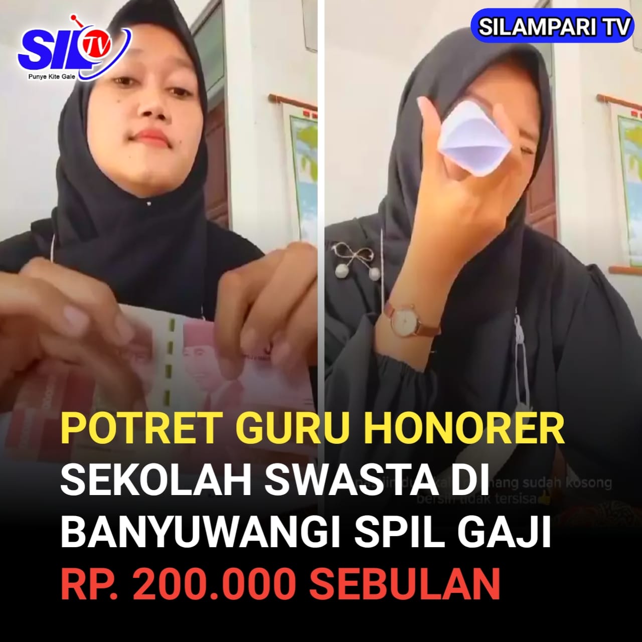 Potret Nestapa Guru Honorer: Gaji Rp200 Ribu Sebulan, Tanggung Jawab Sebesar Bangsa.