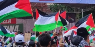 Menggeliat di Nama Kemanusiaan Aksi Damai Bela Palestina All Eyes on Rafah di Sumatera Selatan