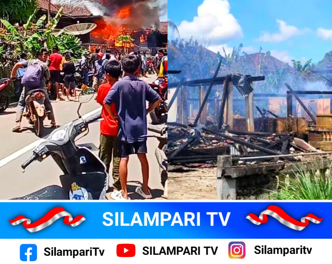 Api Cepat Menyebar, Tiga Rumah Warga di OKU Selatan Ludes Terbakar