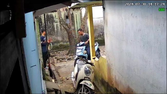 Pencurian Motor  yang Terekam Kamera CCTV di Lubuklinggau Tertangkap