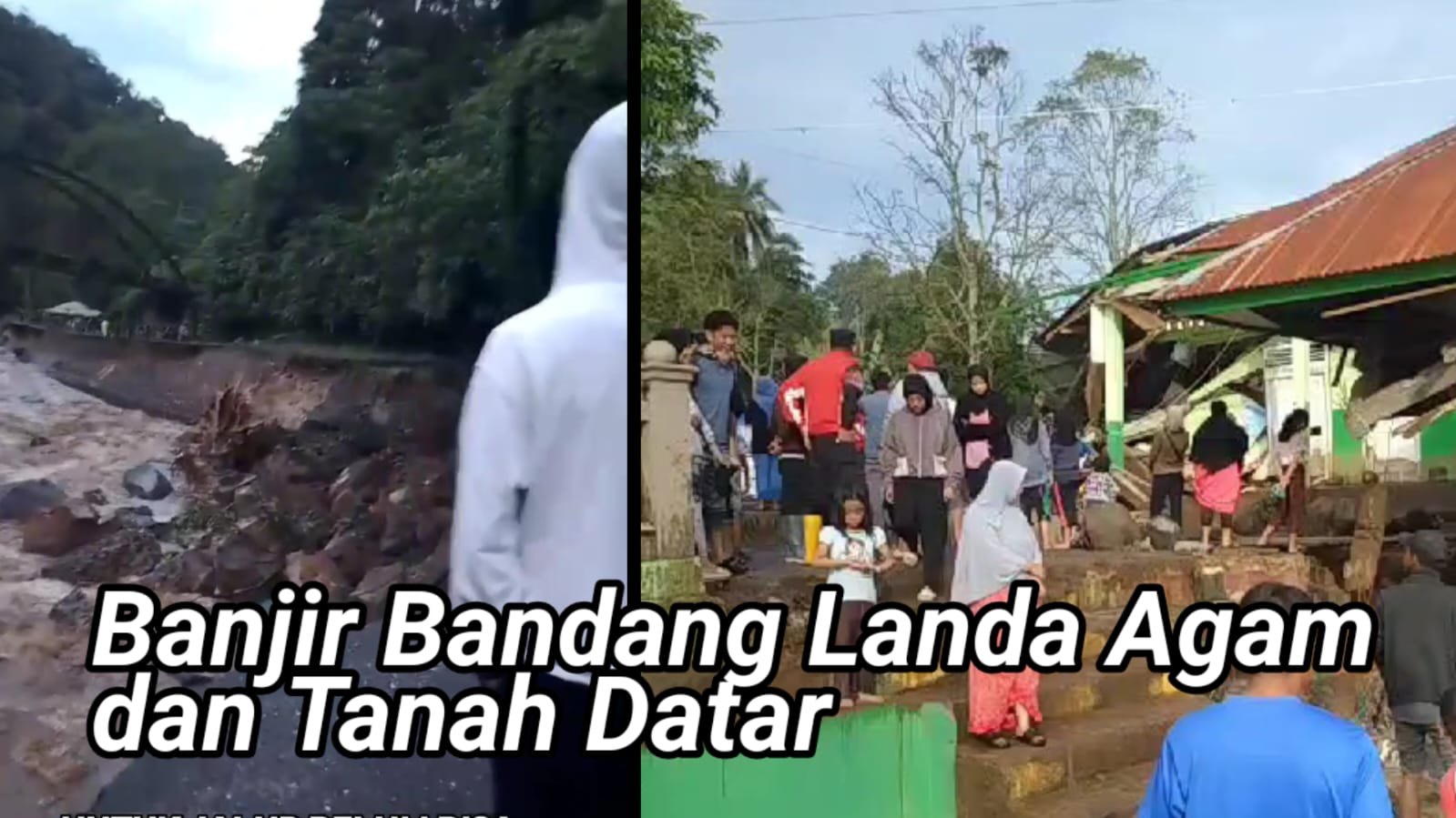 Banjir Bandang Landa Agam dan Tanah Datar, Jalan Padang-Padang Panjang Lumpuh Total