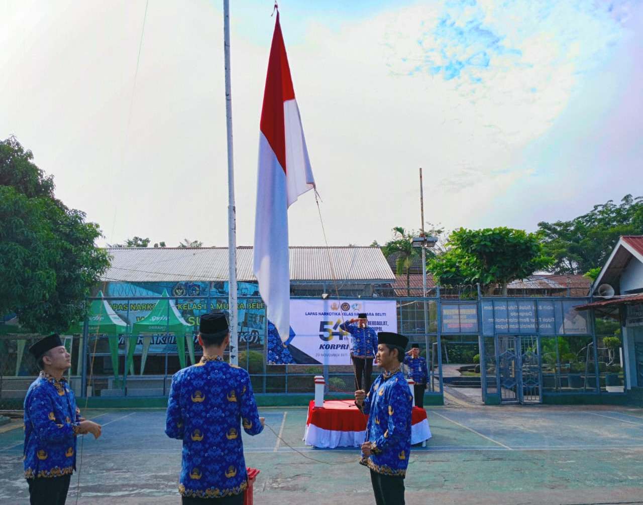 Teguhkan Semangat Pengabdian,Lapas Narkotika Muara Beliti Laksanakan Upacara HUT ke-54 KORPRI Tahun 2025