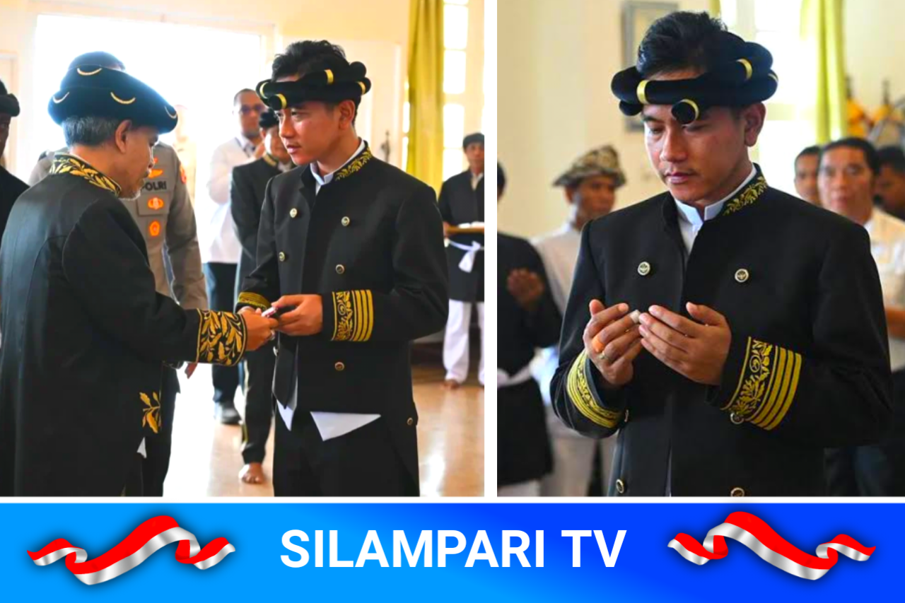 Wapres Gibran Disematkan Gelar Kehormatan Kaicil Kastela, Simbol Pemersatu Nusantara.