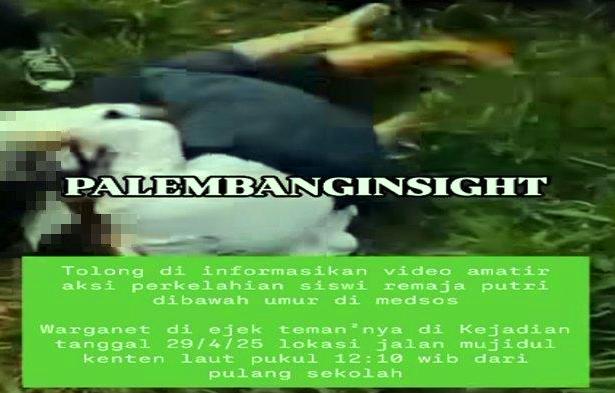 Viral Video Baku Hantam Siswi SMP di Palembang, Netizen Menyayangkan Aksi Kekerasan