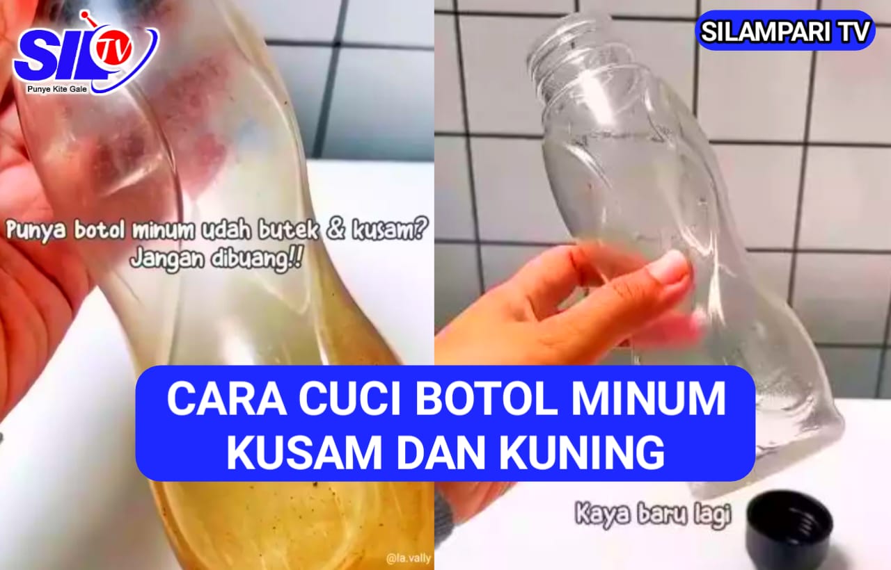 Cara Cuci Botol Minum Kusam dan Kuning, Hasilnya Kinclong Seperti Baru!
