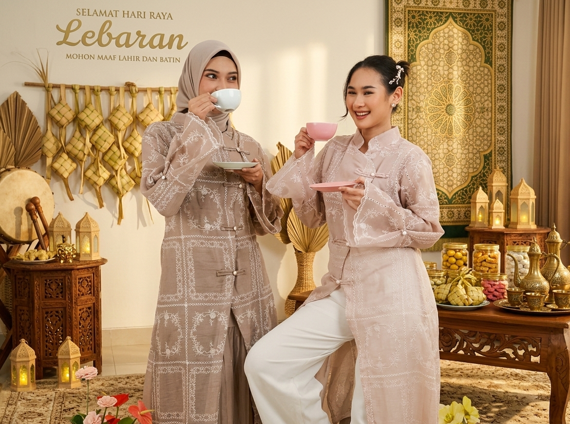 Lebaran 2026 Diramaikan Cheongsam Modest, Sentuhan Oriental yang Anggun dan Syar’i