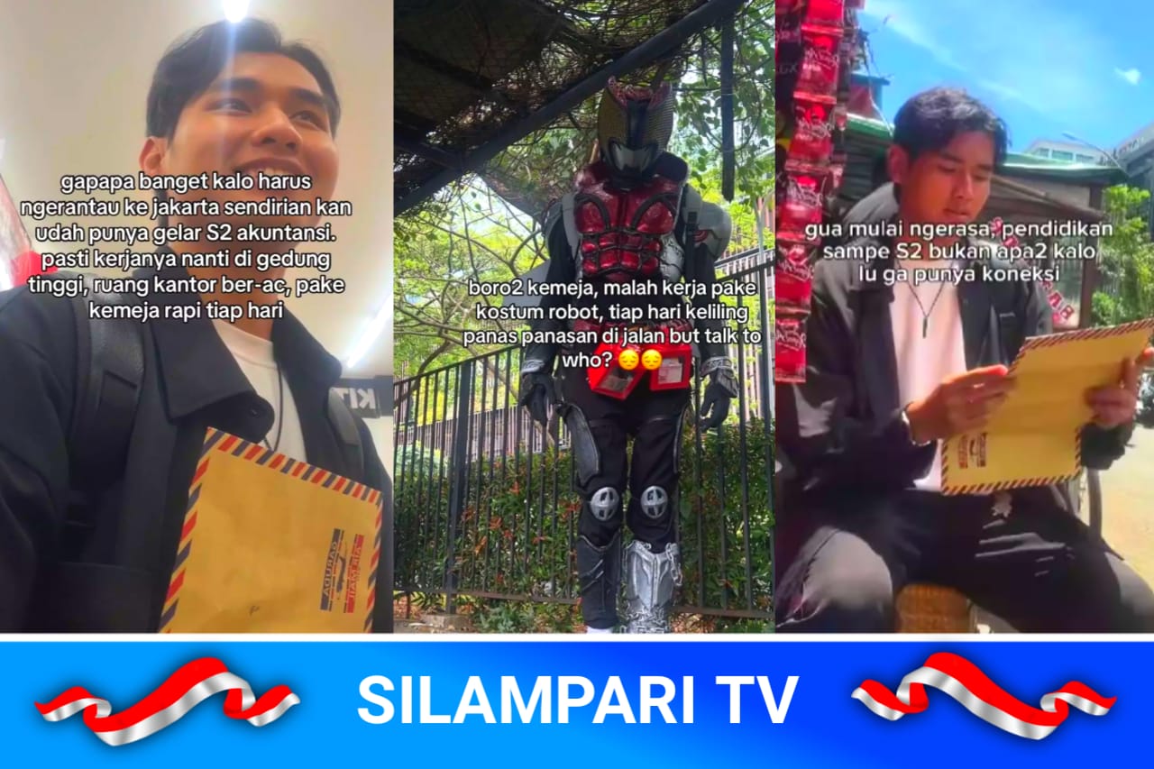 Sudah S2 Akuntansi Tapi Tak Diterima di Mana Pun, Pria Ini Kini Mengamen Jadi Robot di Jakarta.