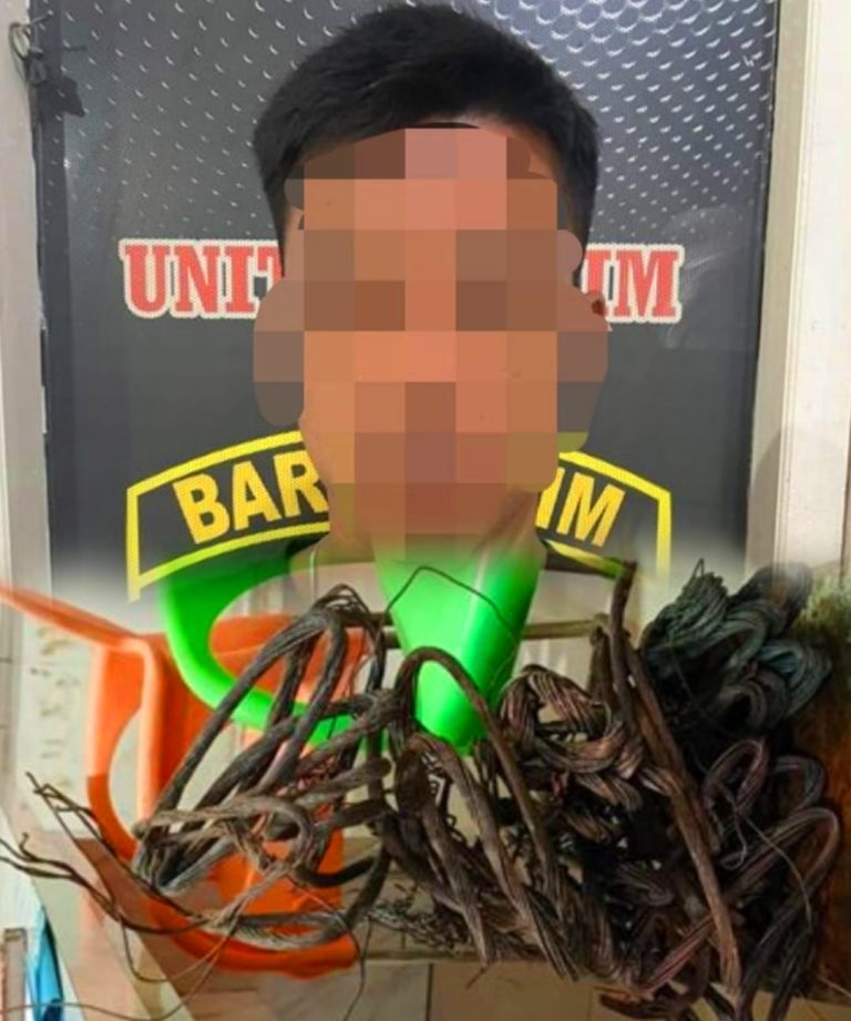 Polsek Lawang Kidul Polres Muara Enim Ungkap Pencurian Kabel Grounding