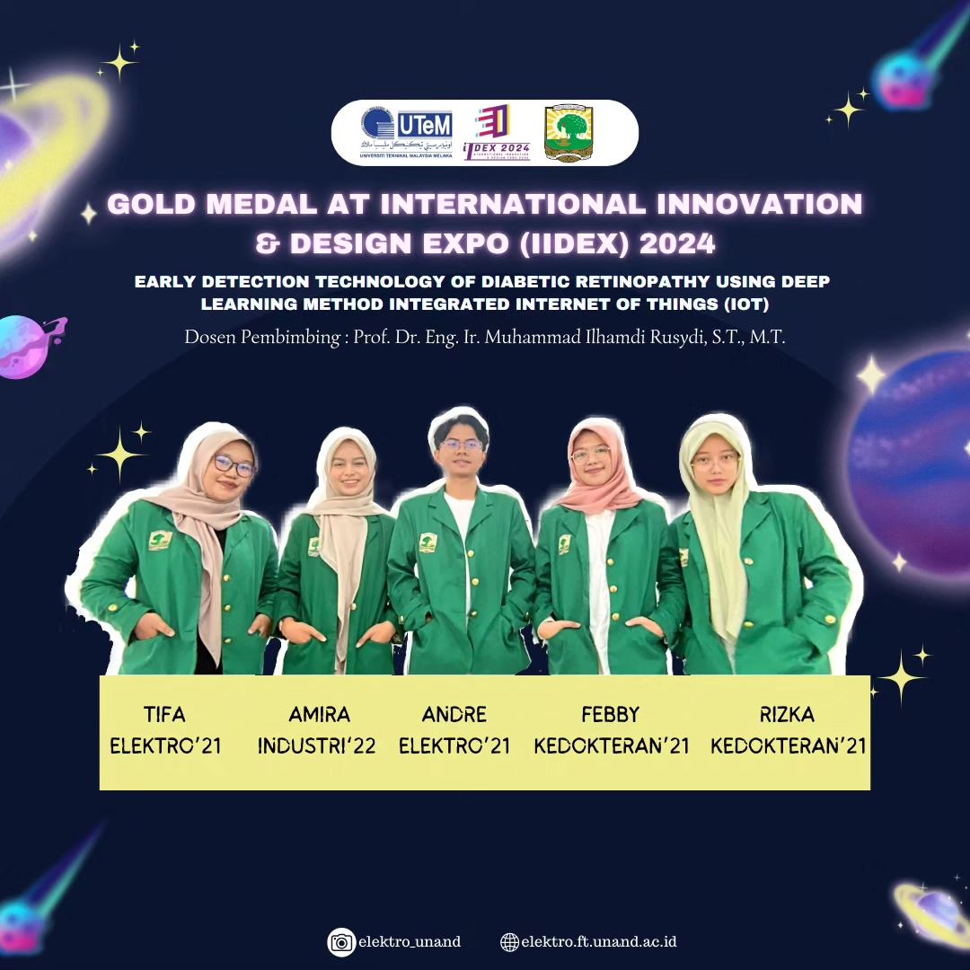 Tim Diopthy Elektro UNAND Raih Medali Emas Ajang : International Innovation & Design Expo (IIDEX) 2024