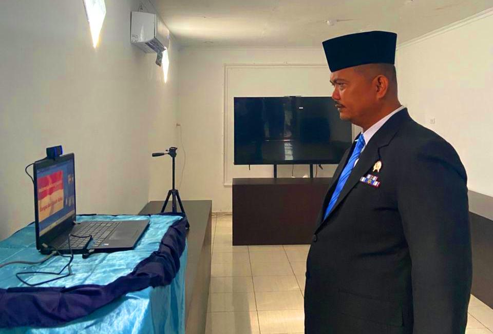 Kasubbag TU Ikuti Pelantikan dan Pengambilan Sumpah/Janji Jabatan Manajerial Ditjenpas Bengkulu Secara Daring