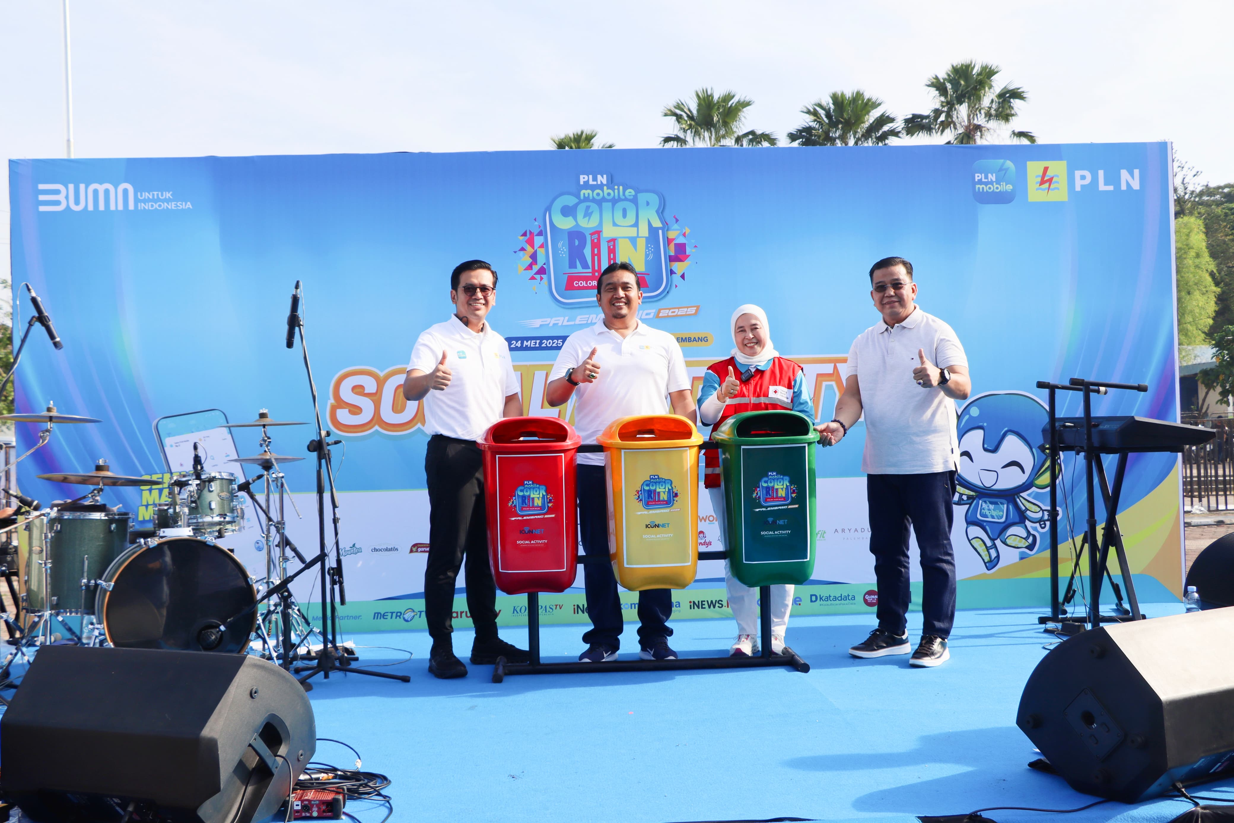 PLN Mobile Color Run 2025 Palembang dibuka, Social Activation Langkah Sinergi Sehat dan Peduli Lingkungan