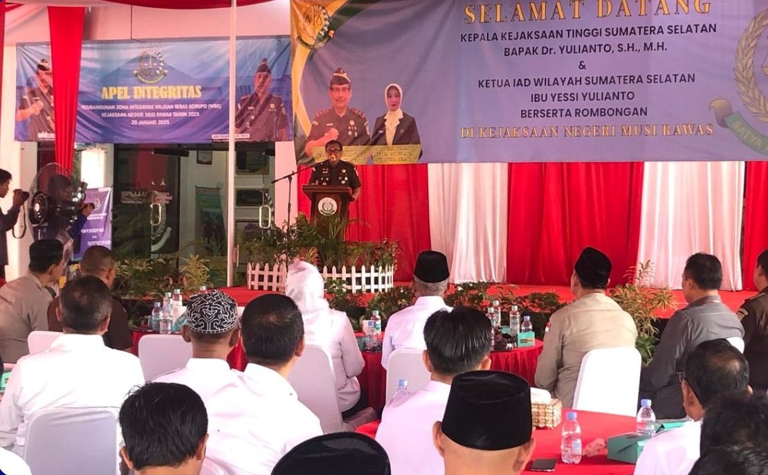 Kalapas Lubuklinggau Hadiri Kegiatan Kunker Kepala Kejati Sumsel di Kejaksaan Negeri Musi Rawas