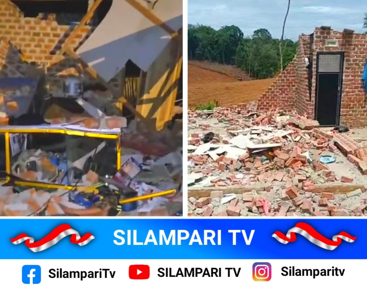 Puting Beliung Terjang Lubuklinggau, Ayah dan Anak Selamat Beberapa Detik Sebelum Rumah Roboh