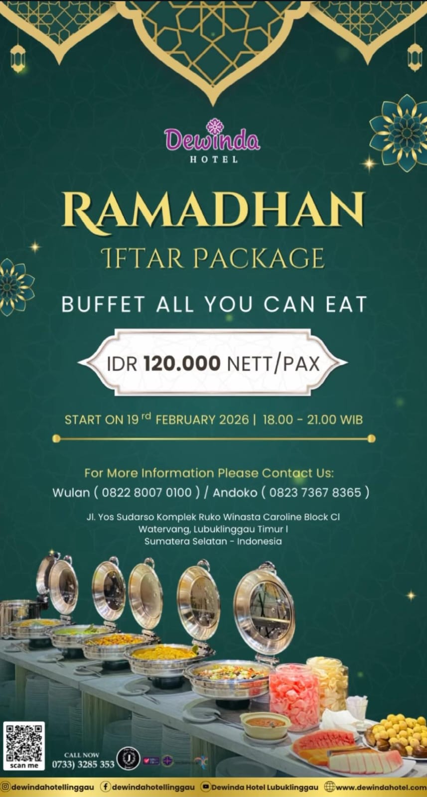 Nikmati Menu Ramadhan Iftar Buffet – All You Can Eat di Dewinda Hotel Lubuklinggau 