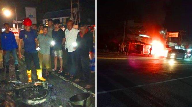 Kebakaran Warung BBM Eceran di Lubuklinggau, Diduga Akibat Motor Terbalik Disenggol Balita