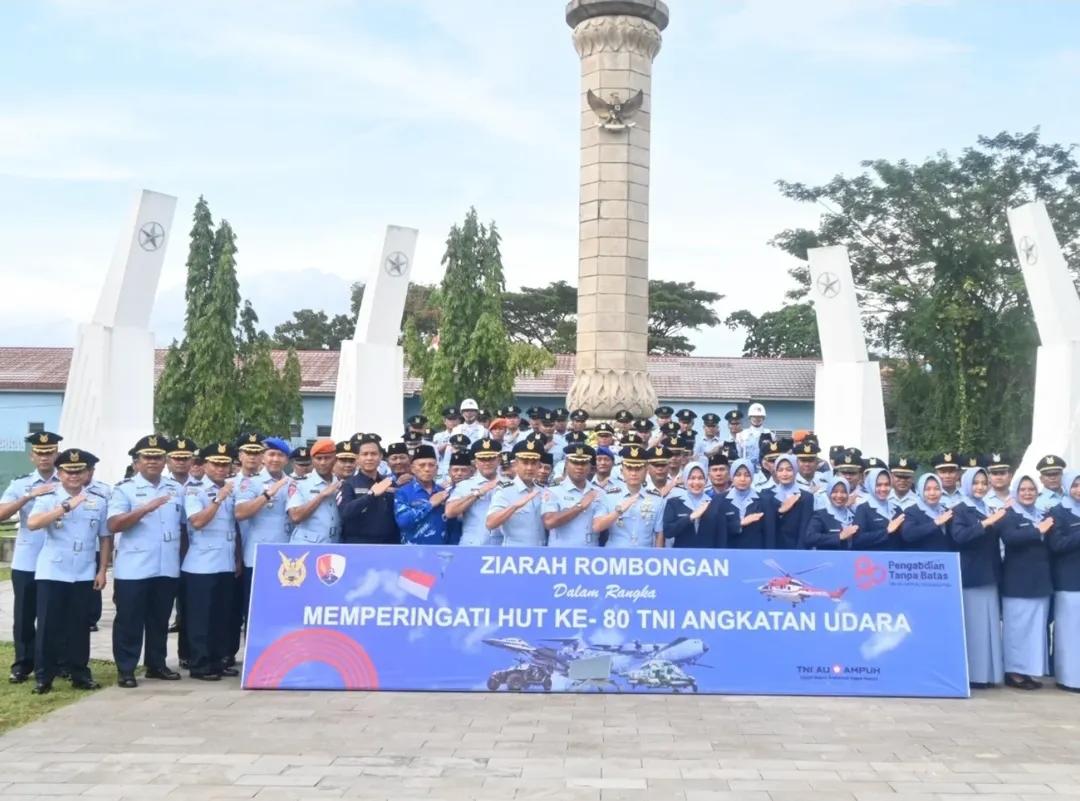 Lanud SMH Gelar Ziarah Rombongan Peringati HUT ke-80 TNI Angkatan Udara