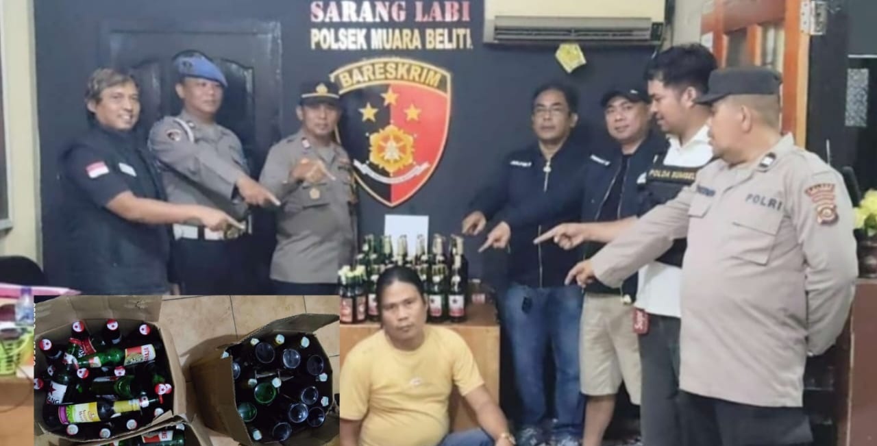 Polisi Sita Puluhan Botol Miras di Muara Beliti Jelang Ramadan, Satu Orang Diamankan